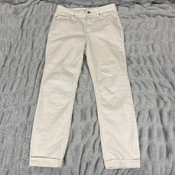 Lauren Conrad Jeans Women’s 12 High Rise Skinny Ankle White Denim Stretch Casual - Picture 1 of 7